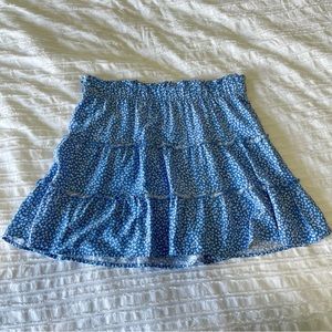 Wild Fable Blue Floral Skirt